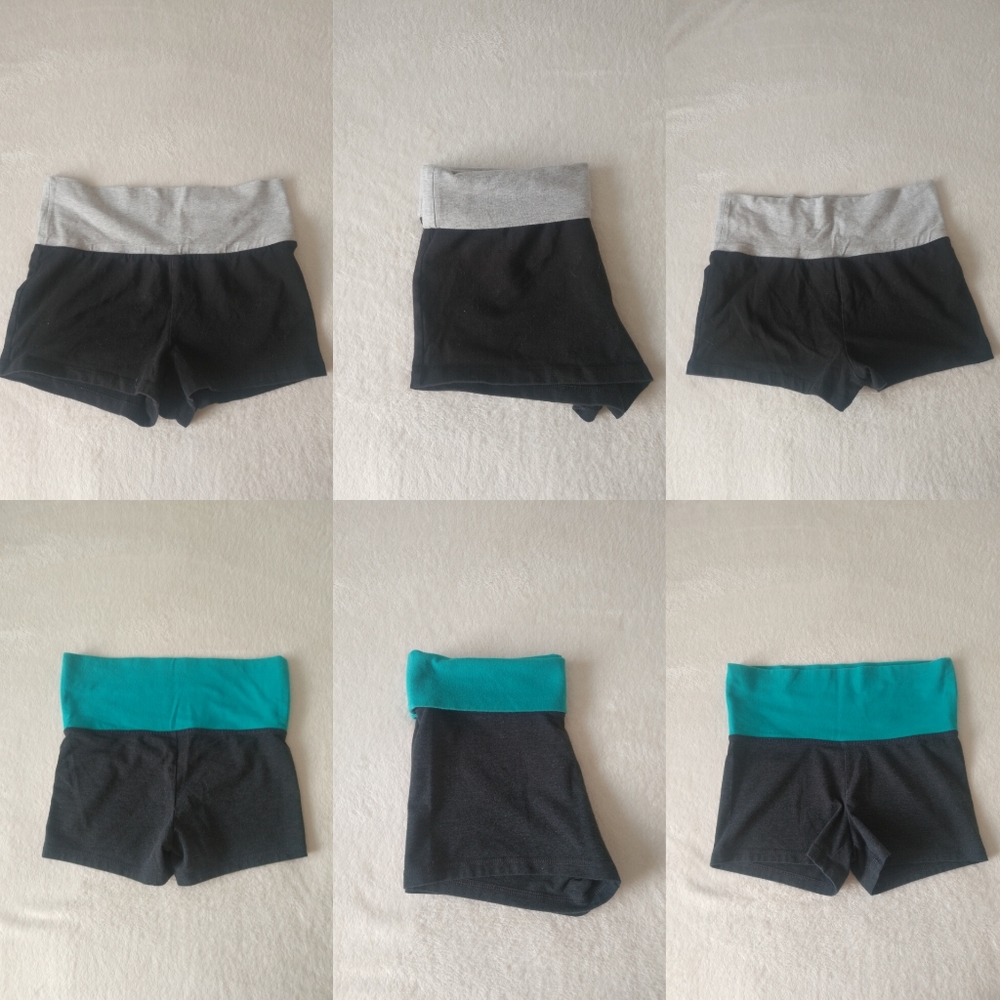 2 pairs of active yoga shorts